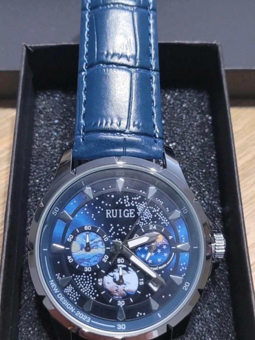 Men's Blue Multifunction Watch